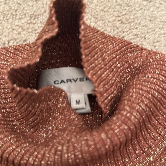 Carven Metallic Knit Turtleneck Sweater (Medium) - Picture 6 of 6